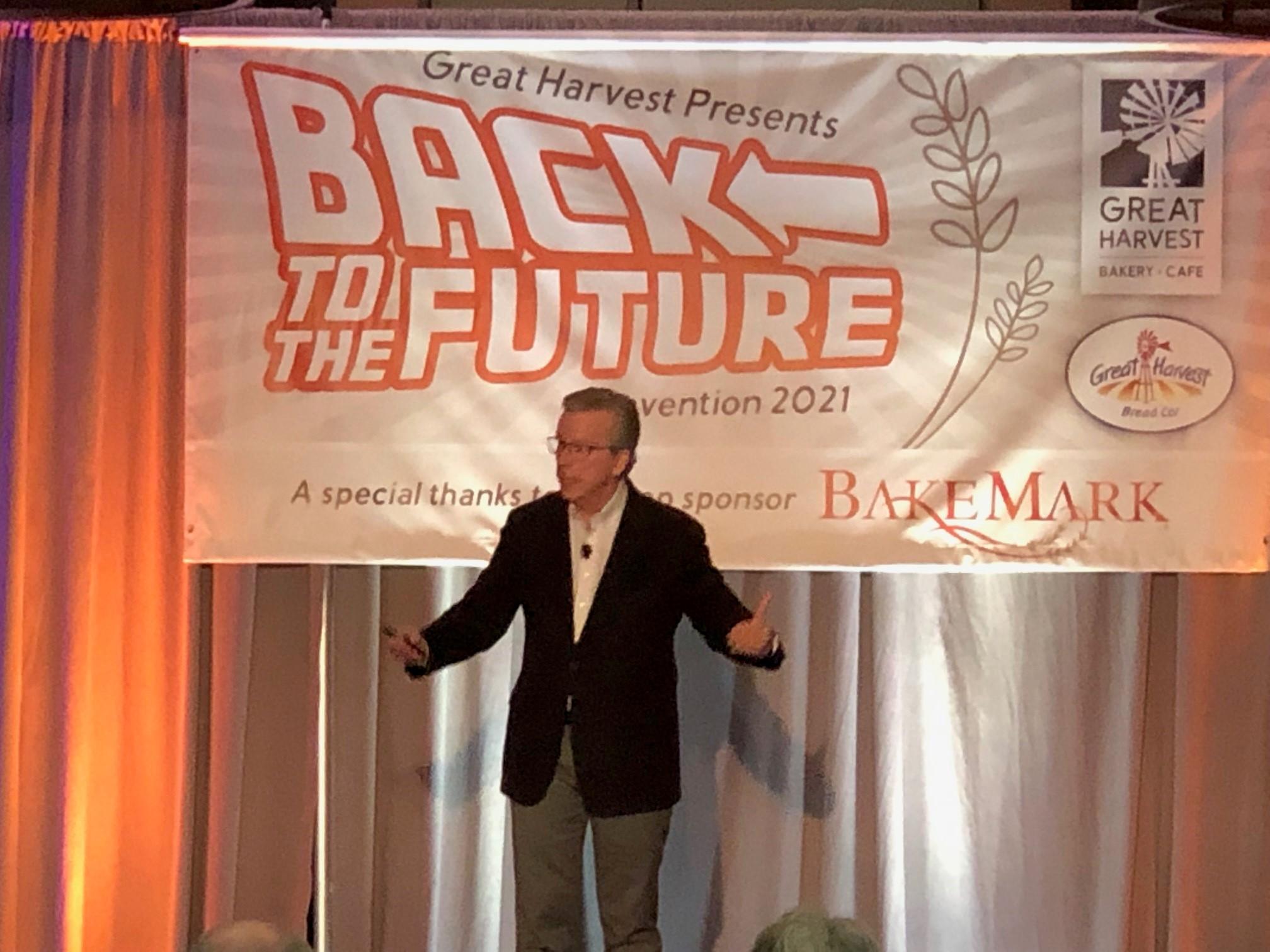 Richard keynoting for Great Harvest Bread Co